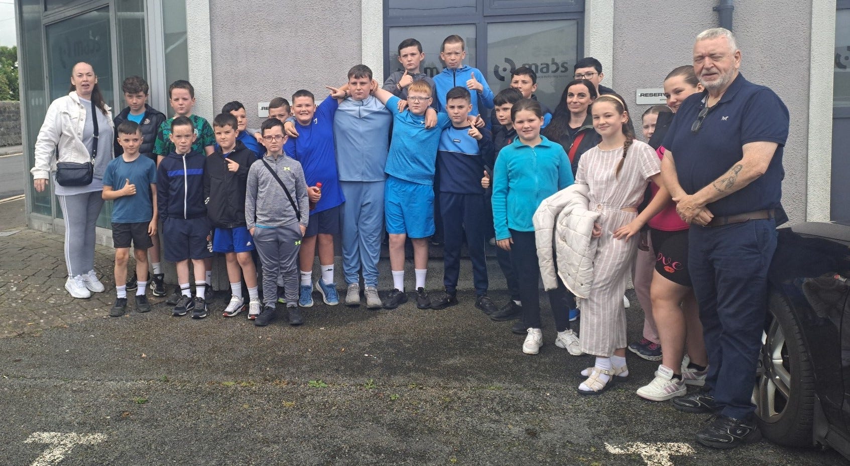 A Brú Bhríde youth group and leaders together outside